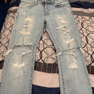 H&M Men’s Skinny Ripped Blue Jeans 31/30